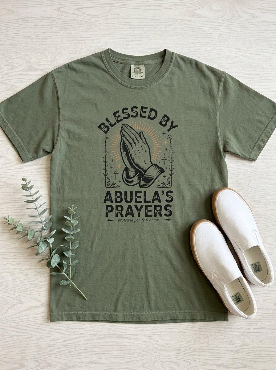 Abuela's Prayers Shirt - Mexican American Grandmother Heritage Gift Tee