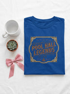 Women's Pool Hall Legends Vintage Billiards T-Shirt - Classic Player Tee