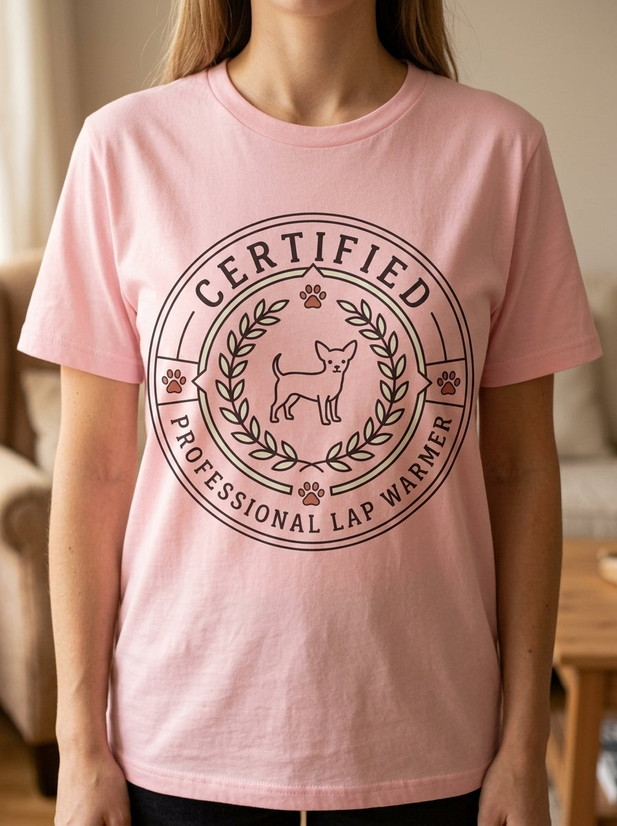 Chihuahua Professional Lap Warmer Shirt - Funny Dog Owner Gift Tee