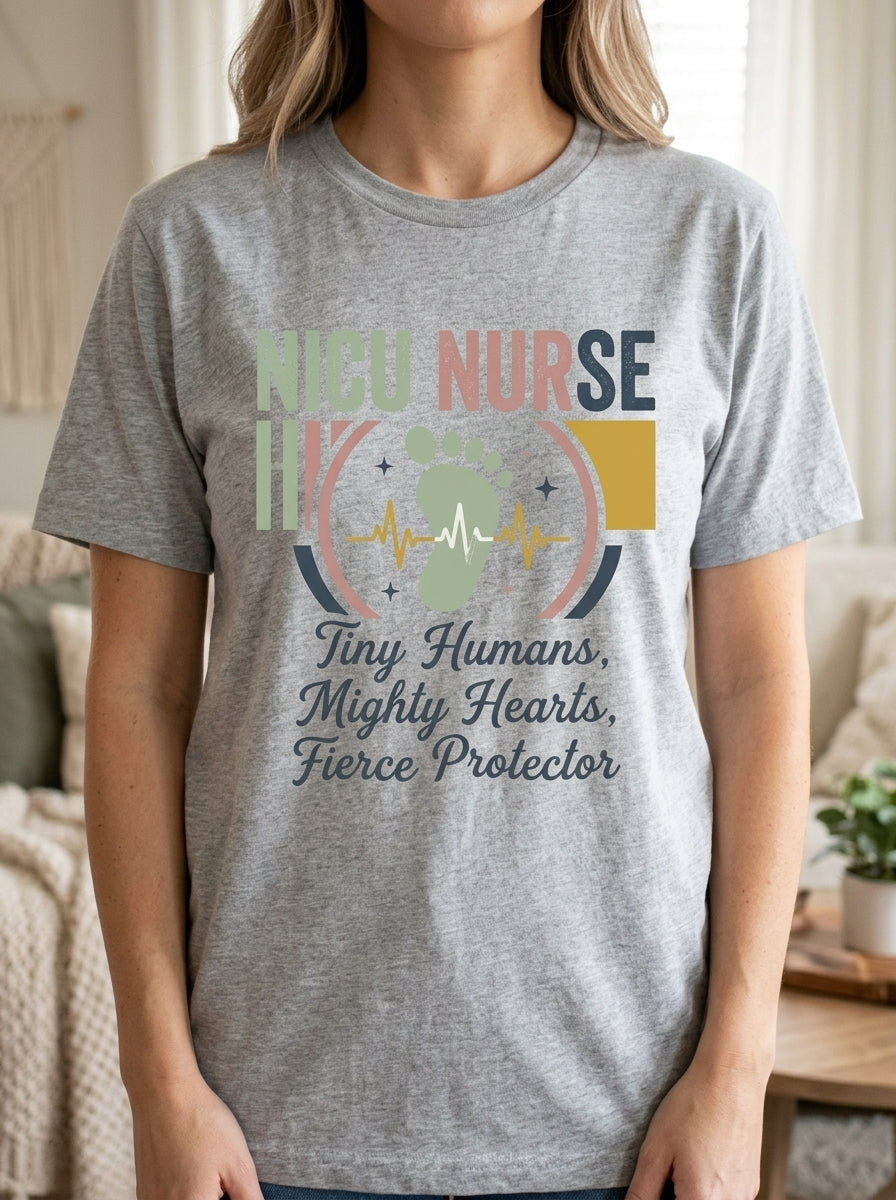 NICU Nurse Shirt - Neonatal ICU Gift - Tiny Humans RN Tee