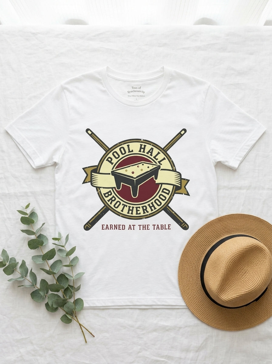 Pool Hall Brotherhood Shirt - Billiards Player Community Graphic Tee