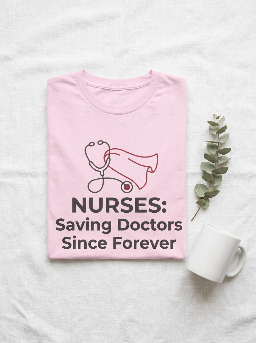 Nurses Save Doctors Shirt - RN Humor Tee - Nurse Appreciation Gift
