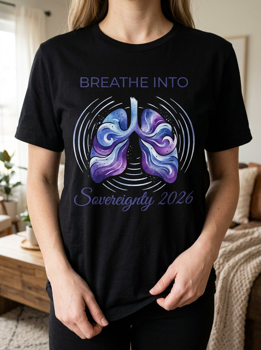 Breathe Into Sovereignty 2026 Shirt - Somatic Healing Breathwork T-Shirt