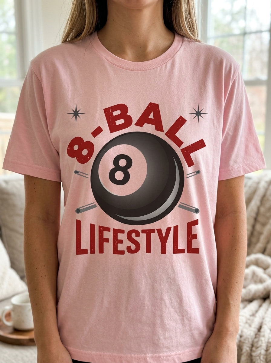 8-Ball Lifestyle Shirt - Billiards Identity Pool Player Graphic Tee