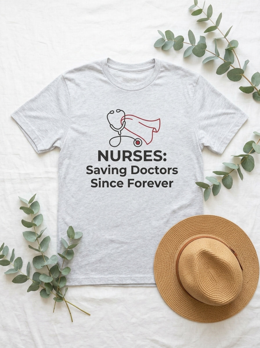 Nurses Save Doctors Shirt - RN Humor Tee - Nurse Appreciation Gift