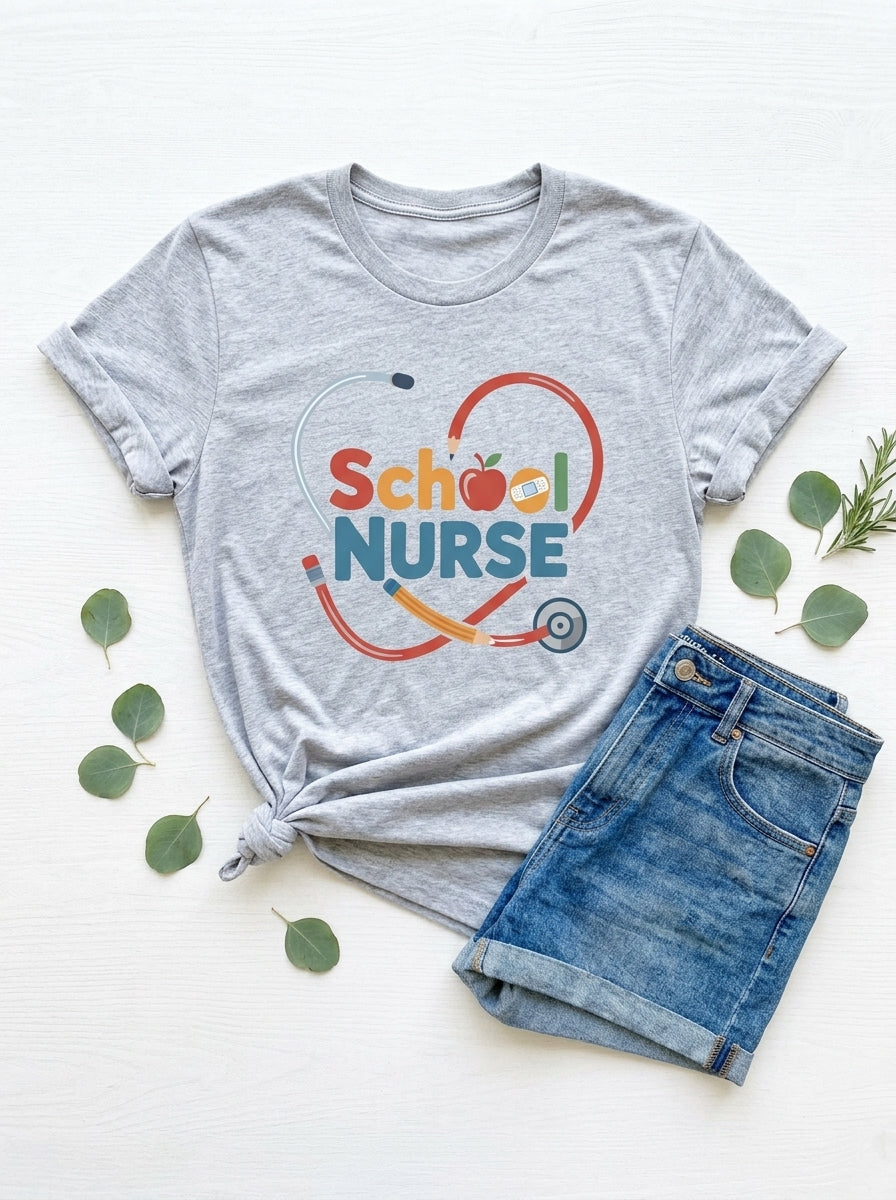 School Nurse Shirt, Pediatric School Nursing Gift, School RN Tee, Nurse Appreciation