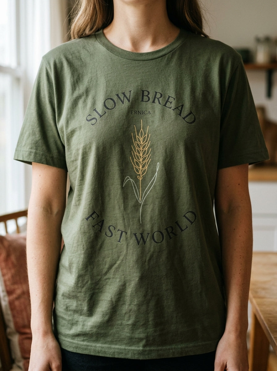 Slow Bread Fast World Shirt - Artisan Sourdough Baker T-Shirt Gift