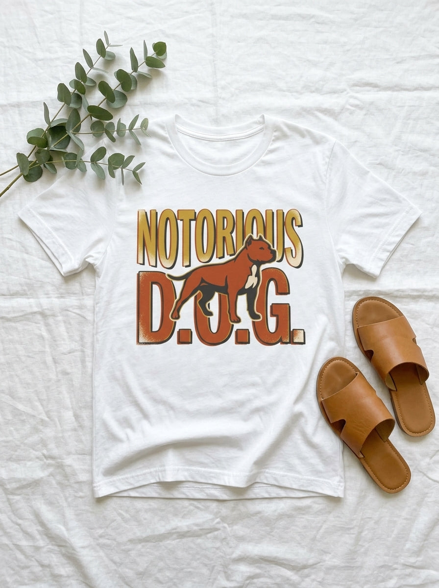 Notorious D.O.G. Shirt | Funny Dog Lover Rap Tee | 90s Hip Hop Style