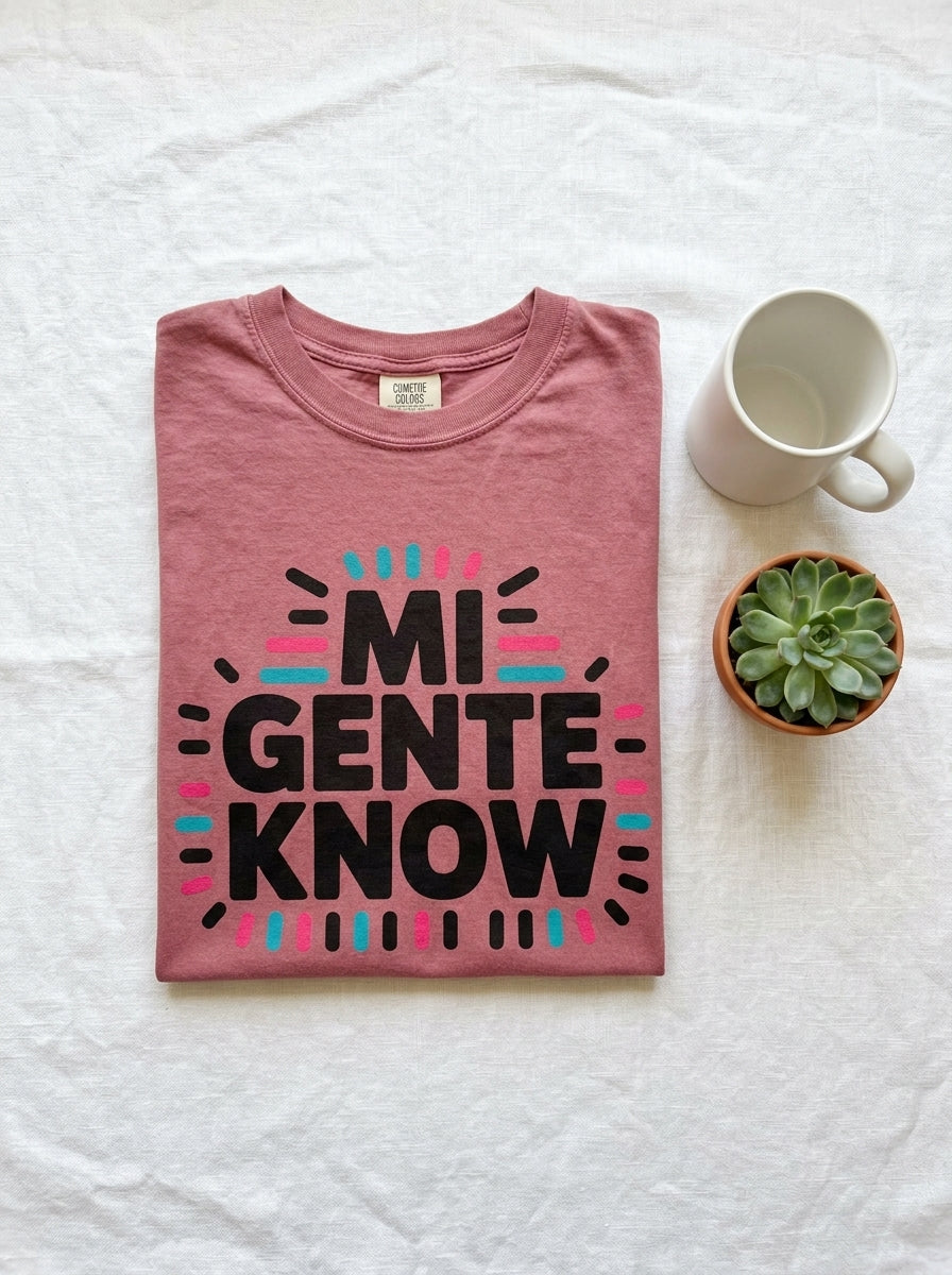Mi Gente Know Shirt - Mexican Pride Tee - Cultural Identity Design