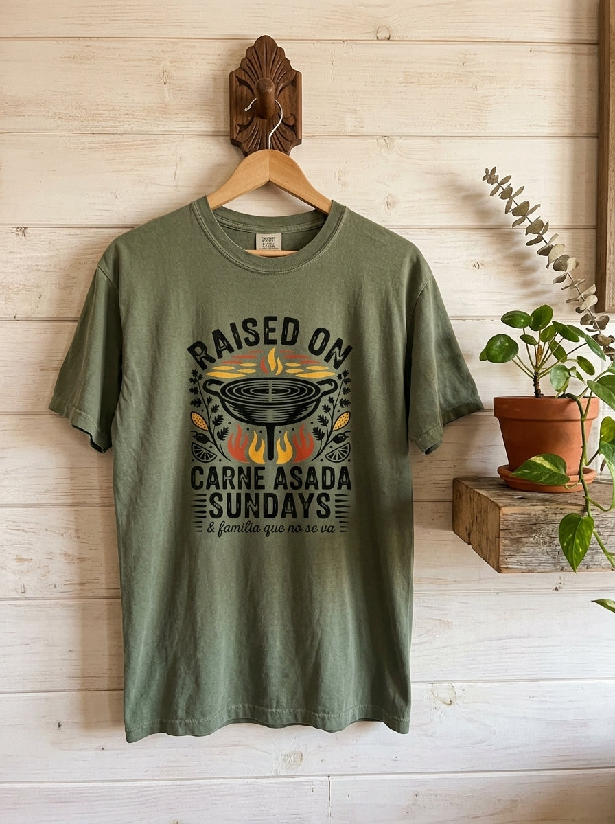 Carne Asada Sundays Shirt - Mexican American Family Heritage Tee Gift