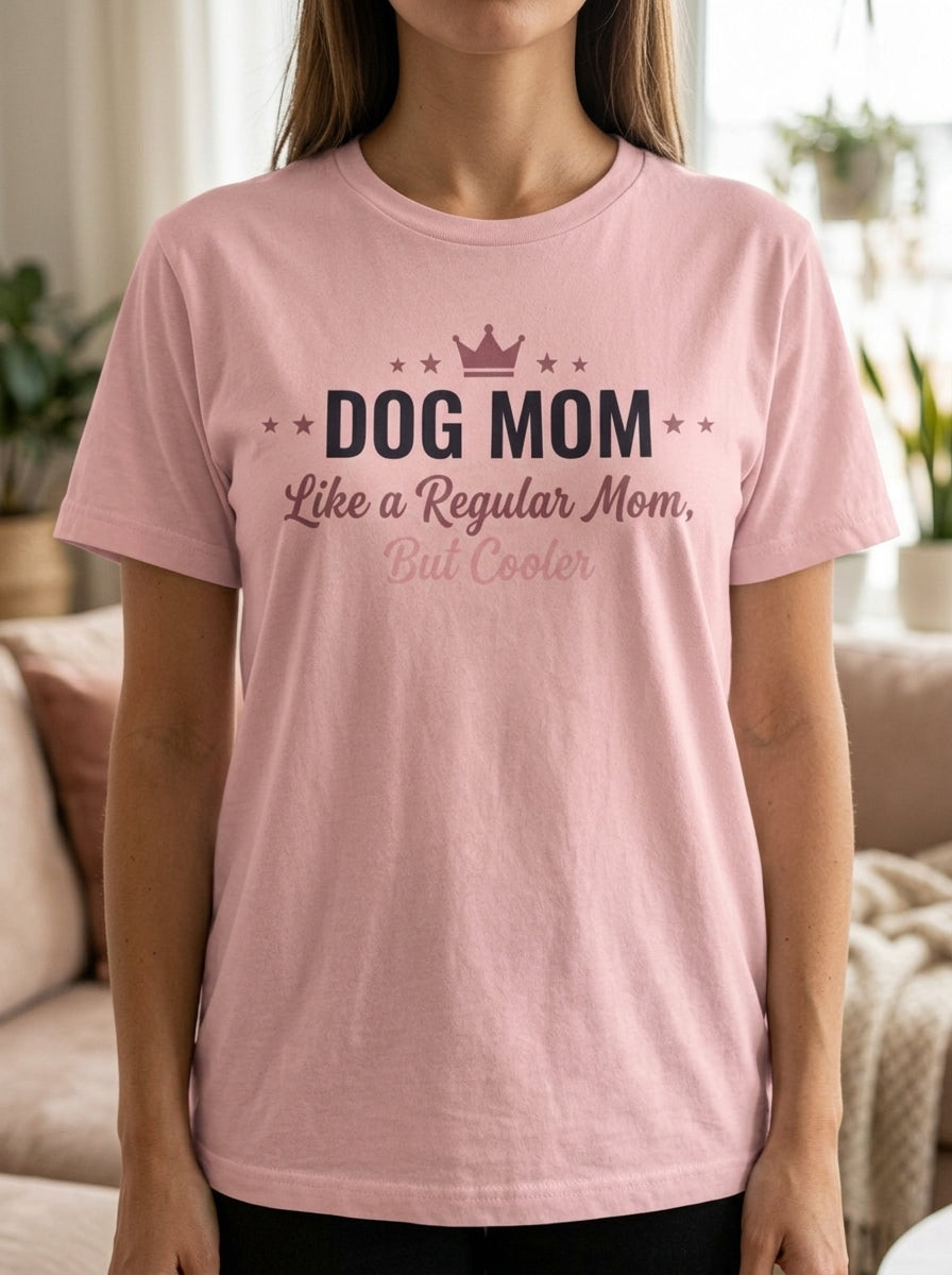 Dog Mom Like a Regular Mom But Cooler Shirt - Funny Dog Mama Gift Tee