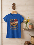 Women's America The Beautiful Sunflower Flag T-Shirt
