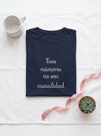 Women's Esos Números No Son Casualidad Shirt | Angel Numbers Spanish Spiritual Tee | Latino Heritage Mystic Gift