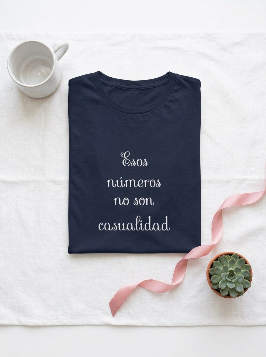 Women's Esos Números No Son Casualidad Shirt | Angel Numbers Spanish Spiritual Tee | Latino Heritage Mystic Gift