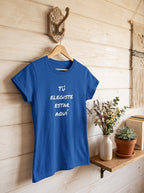 Women's Tú Elegiste Estar Aquí Spanish Spiritual T-Shirt Latino Heritage Ancestral Soul Shirt