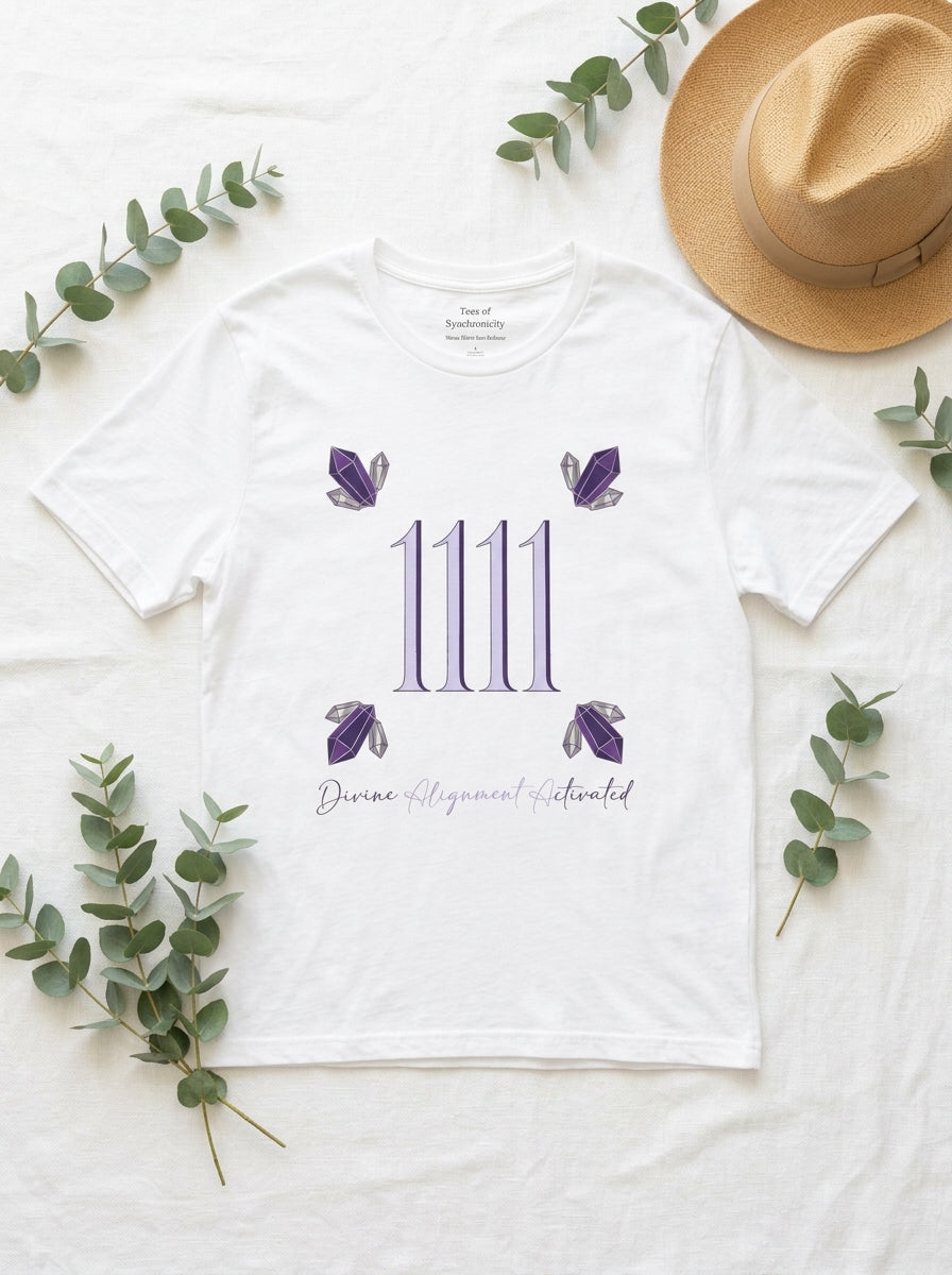Angel Number 1111 Shirt - Amethyst Alignment Spiritual Awakening T-Shirt