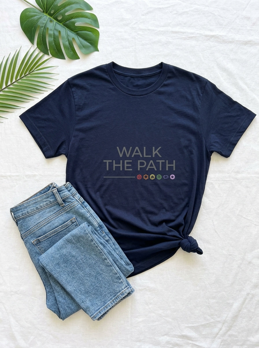 Walk The Path Chakra Shirt - Spiritual Journey Yoga Practitioner Tee