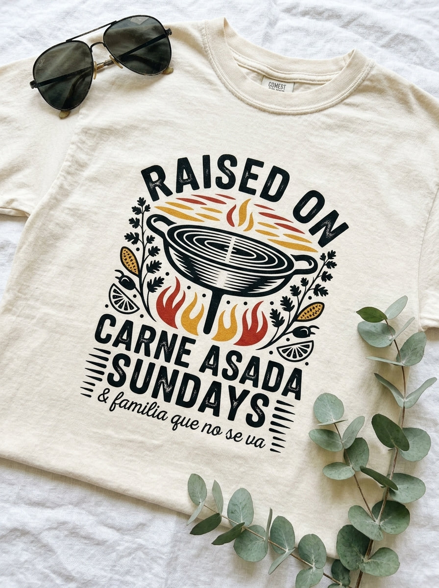Carne Asada Sundays Shirt - Mexican American Family Heritage Tee Gift