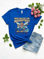 Women's Funny July 4th BBQ Pool Party Mosquito Shirt for Family Chaos