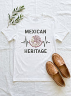Mexican Heritage Heartbeat Shirt - Águila Eagle Pride Pulse Graphic Tee