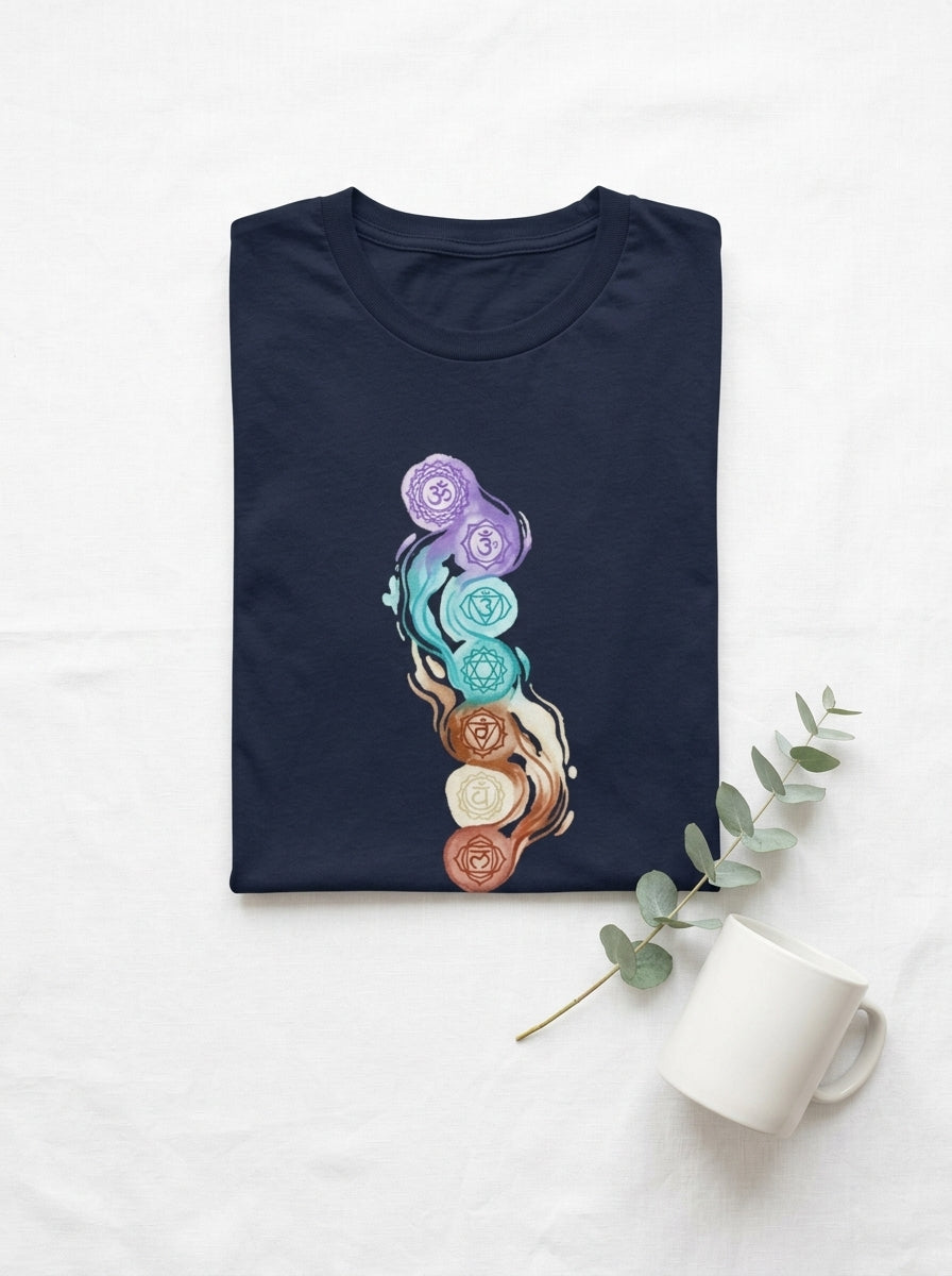 Crown to Root Chakra Flow Shirt - Grounding Energy Yoga Tee