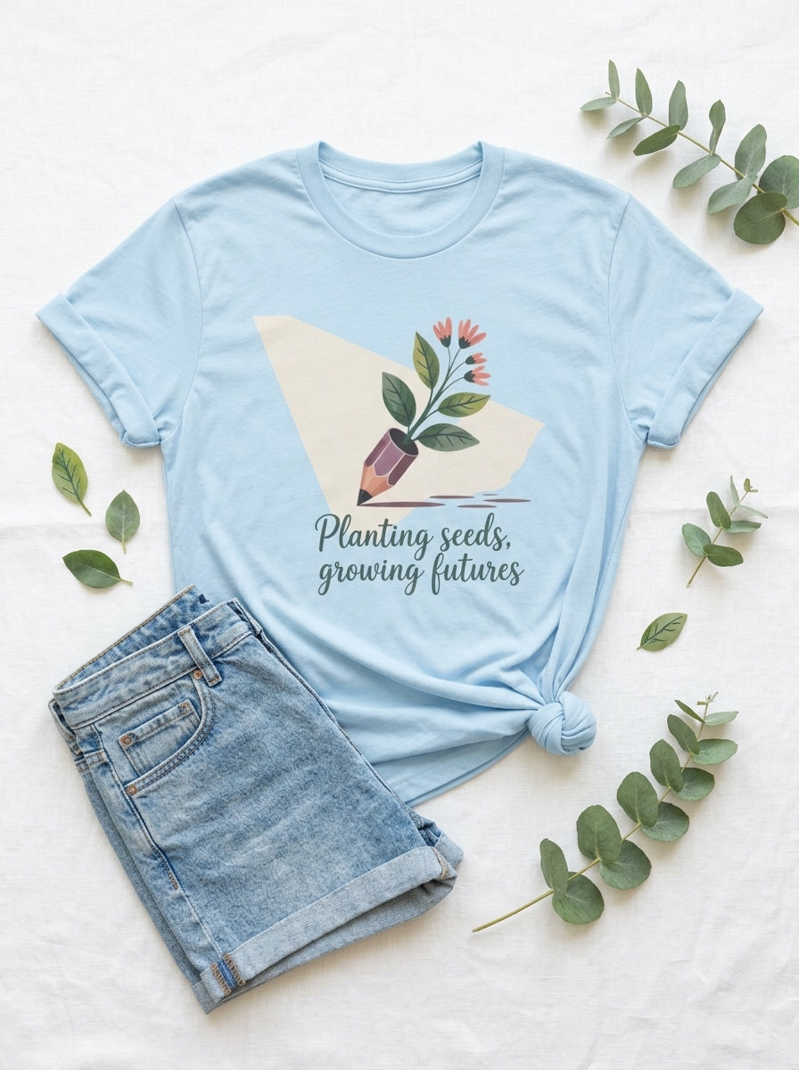 Teacher Inspiration Shirt, Planting Seeds Tee, Motivational Teacher Gift