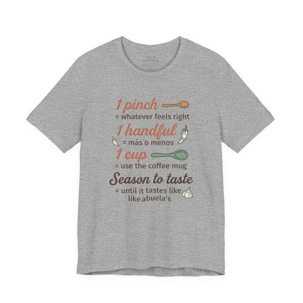 Abuela's Kitchen Measurements Shirt - Fu - Athletic Heather