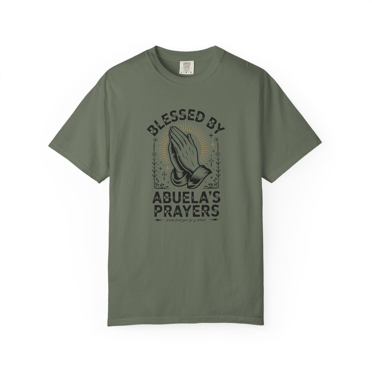 Abuela's Prayers Shirt - Mexican America - Moss