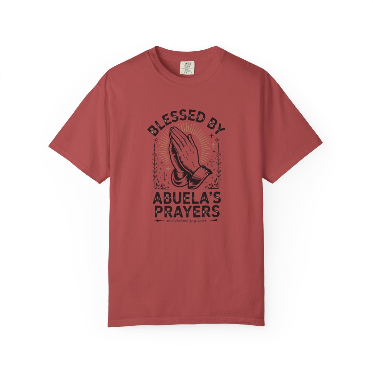 Abuela's Prayers Shirt - Mexican America - Crimson
