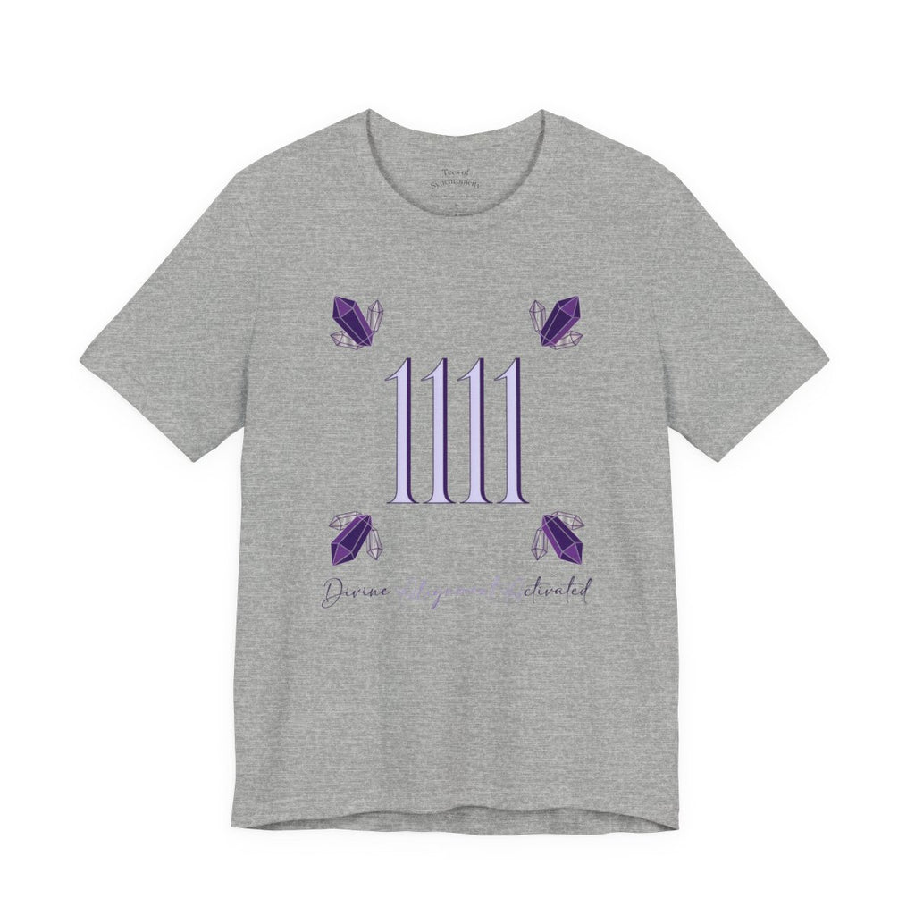 Angel Number 1111 Shirt - Amethyst Align - Athletic Heather