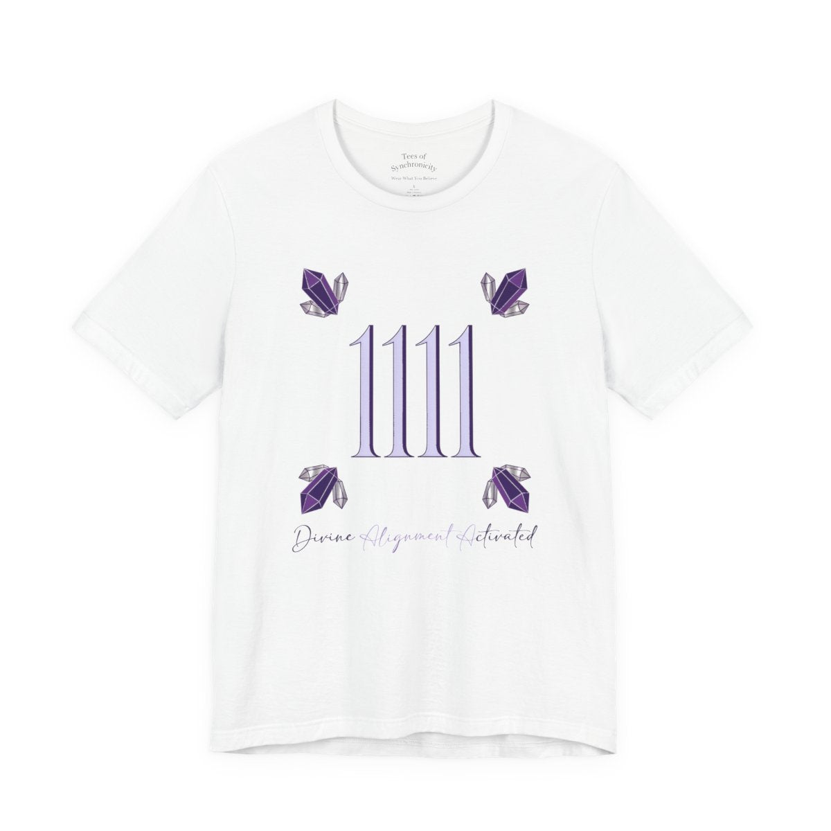 Angel Number 1111 Shirt - Amethyst Align - White