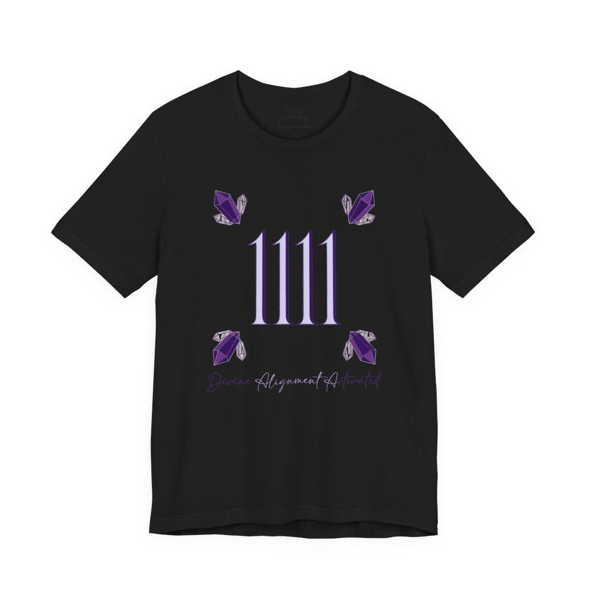 Angel Number 1111 Shirt - Amethyst Align - Black