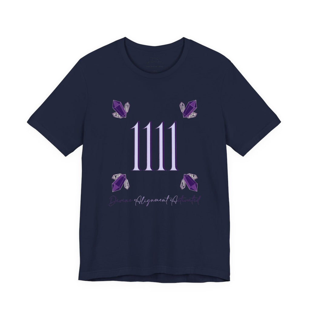 Angel Number 1111 Shirt - Amethyst Align - Navy