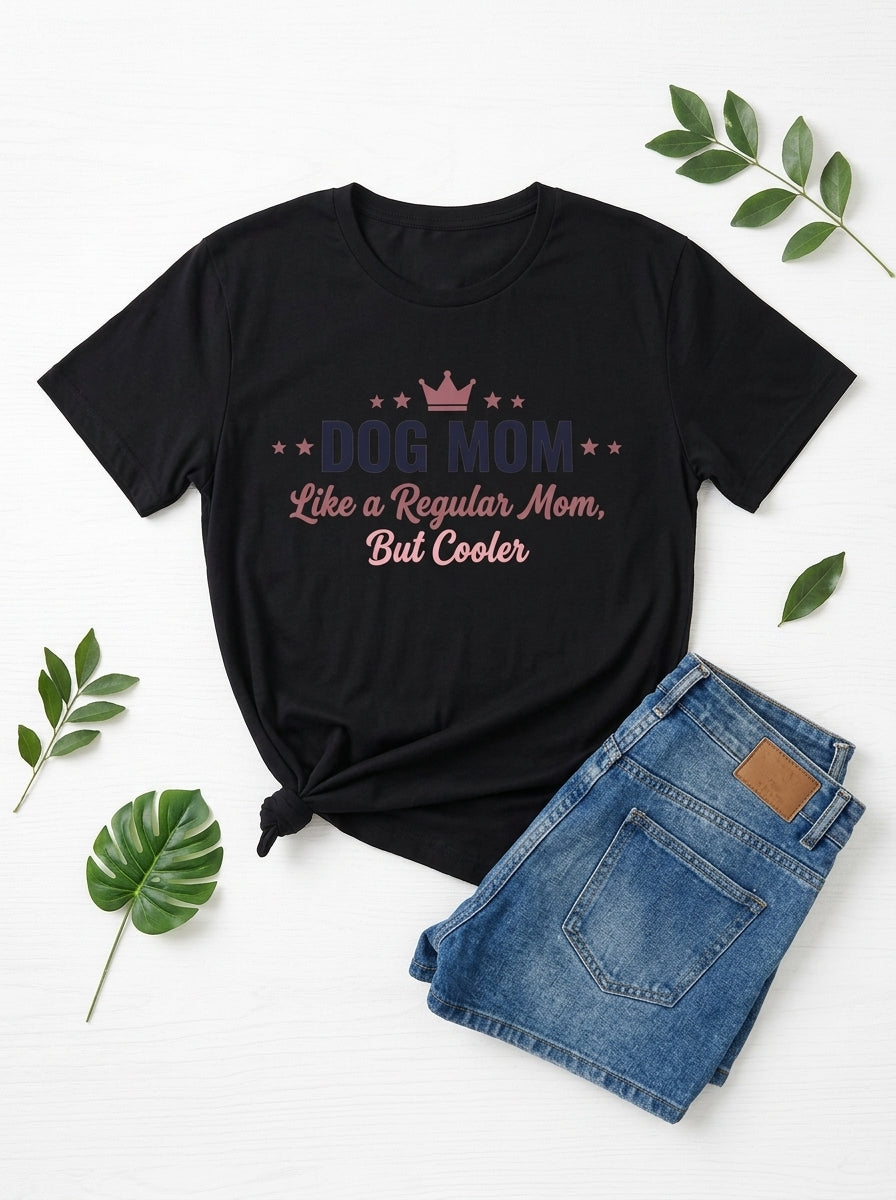 Dog Mom Like a Regular Mom But Cooler Shirt - Funny Dog Mama Gift Tee