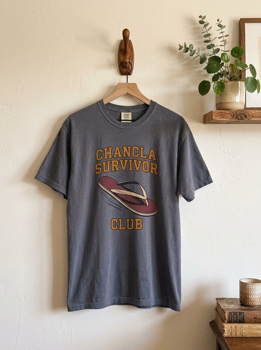 Chancla Survivor Shirt - Mexican Mom Humor Tee - Funny Heritage Gift