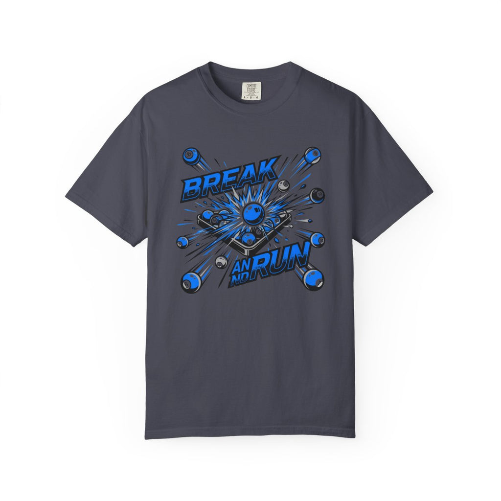 Break and Run Billiards T-Shirt - Pool P - Navy