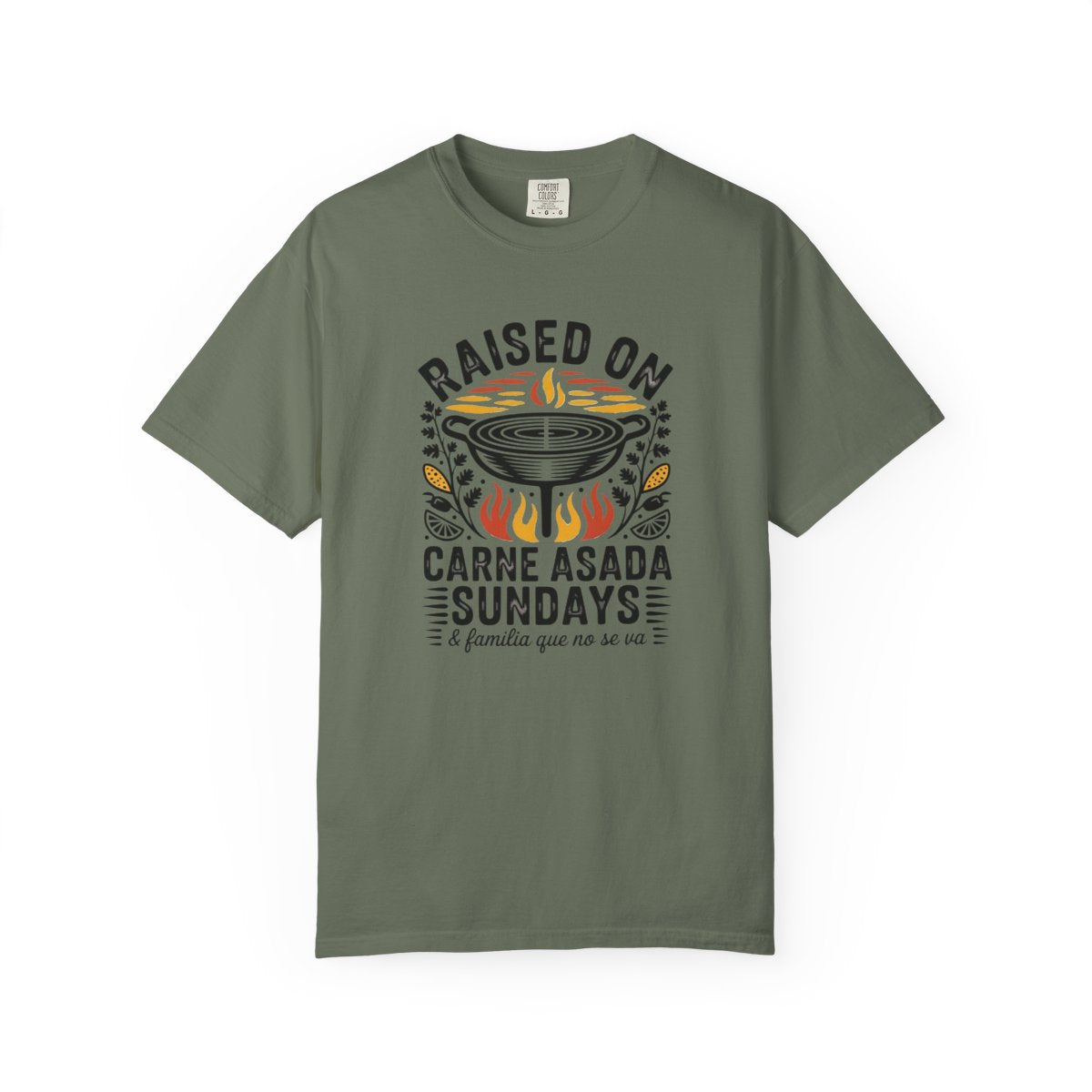 Carne Asada Sundays Shirt - Mexican Amer - Moss