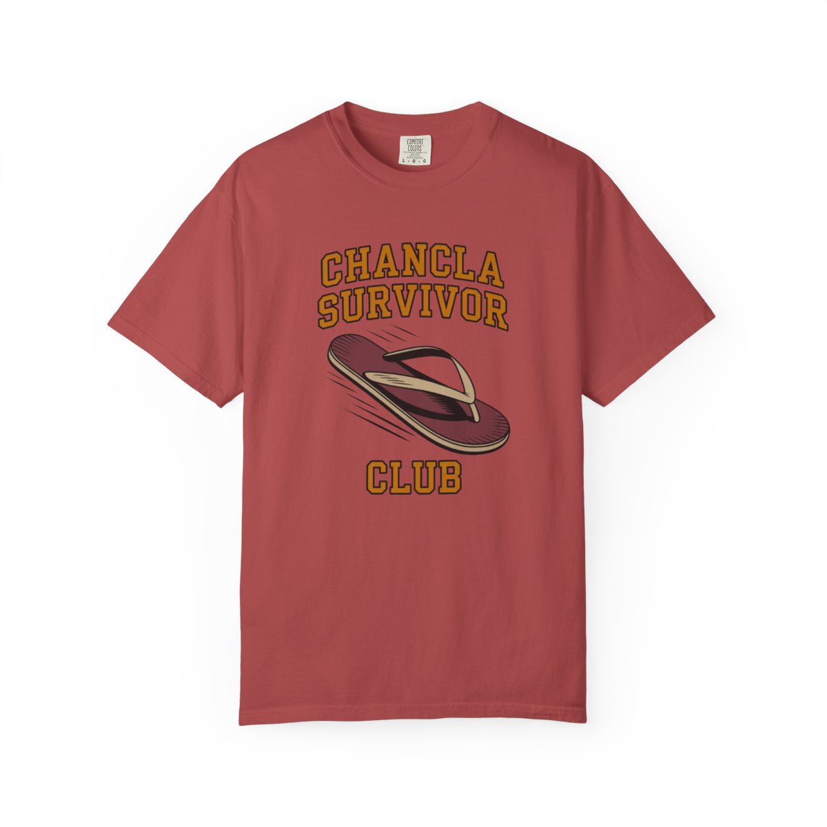Chancla Survivor Shirt - Mexican Mom Hum - Crimson