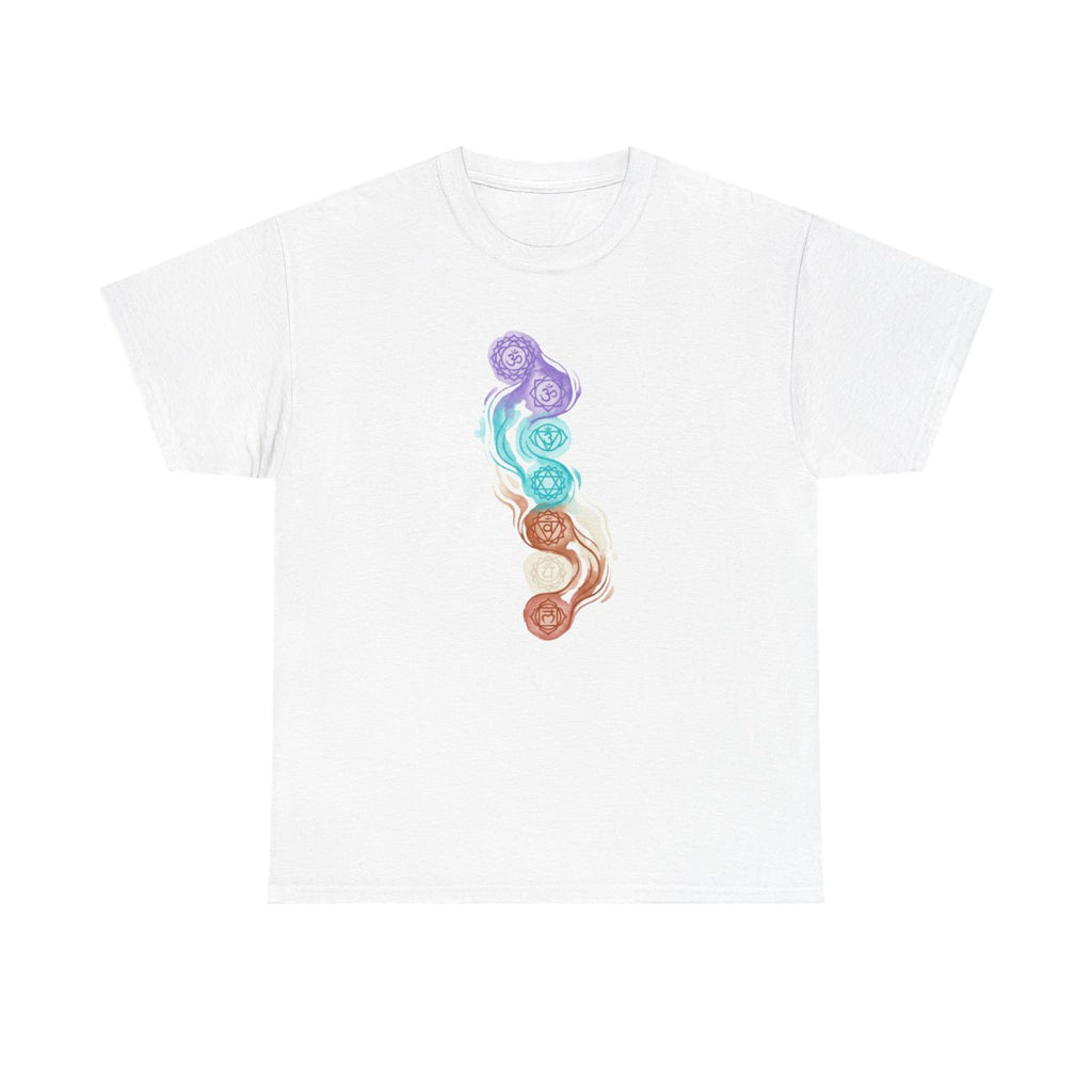 Crown to Root Chakra Flow Shirt - Ground - White