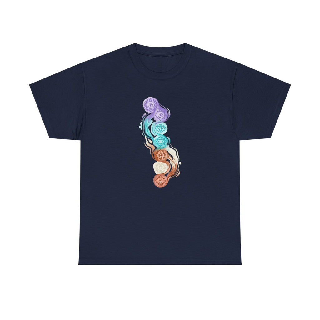 Crown to Root Chakra Flow Shirt - Ground - Navy