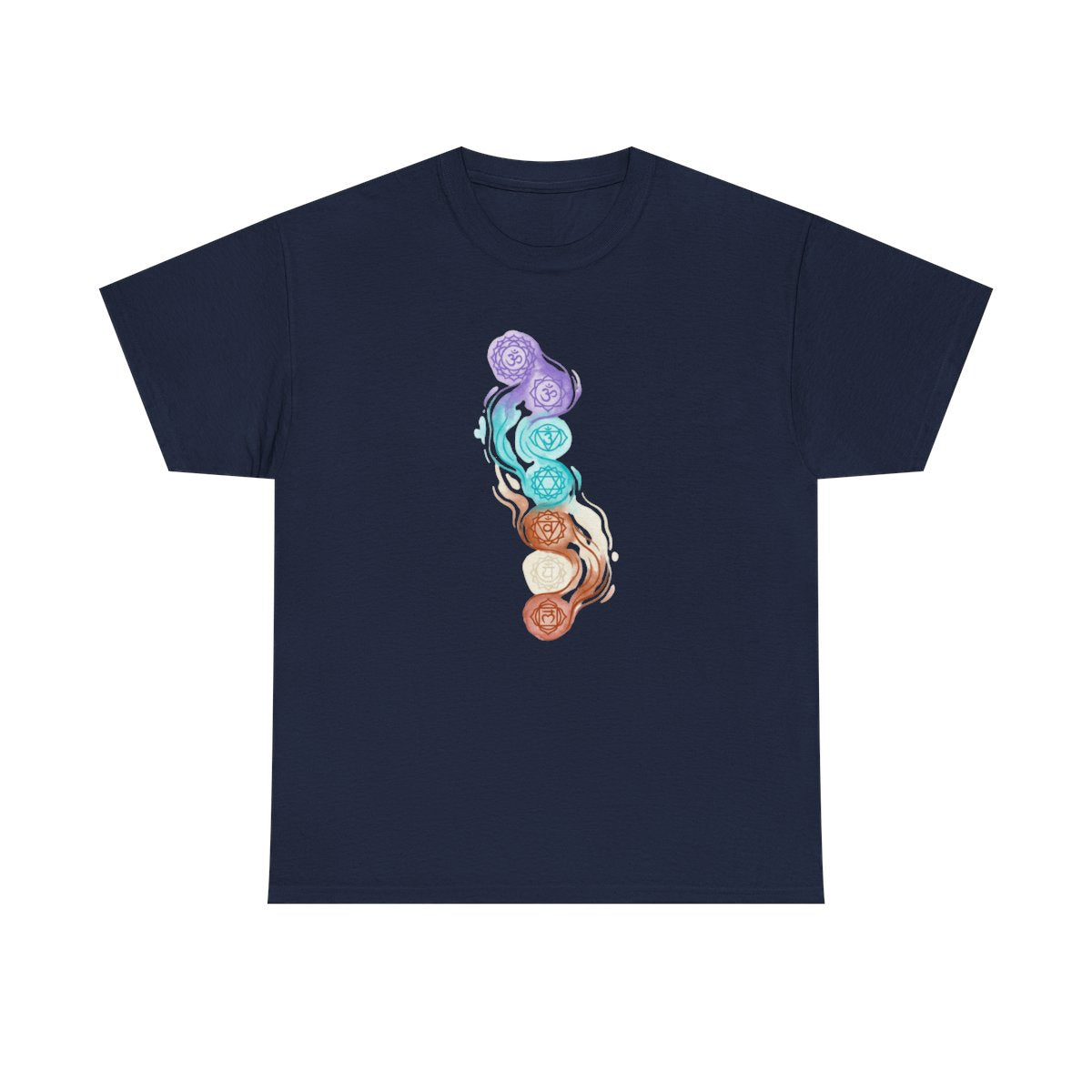 Crown to Root Chakra Flow Shirt - Ground - Navy