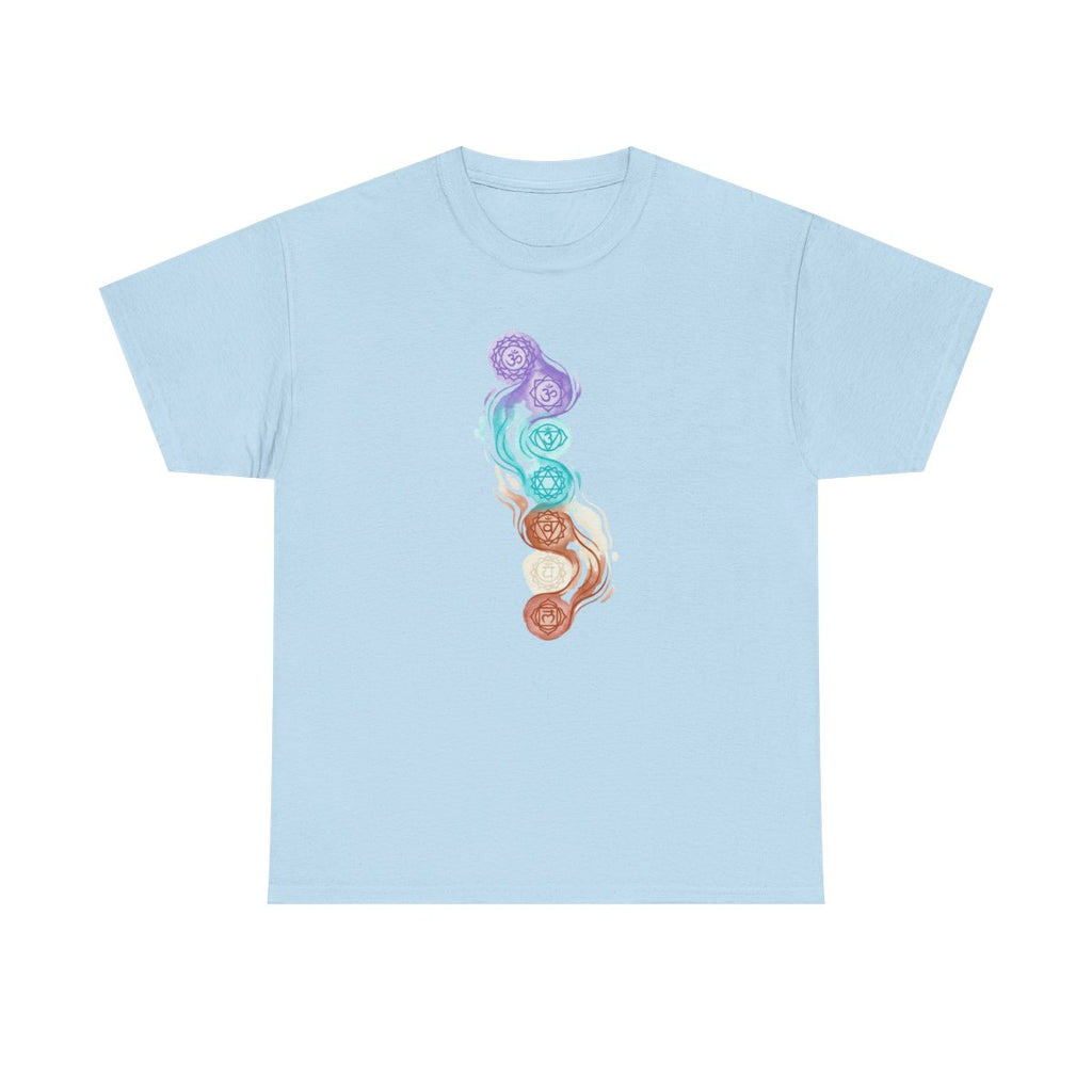 Crown to Root Chakra Flow Shirt - Ground - Light Blue