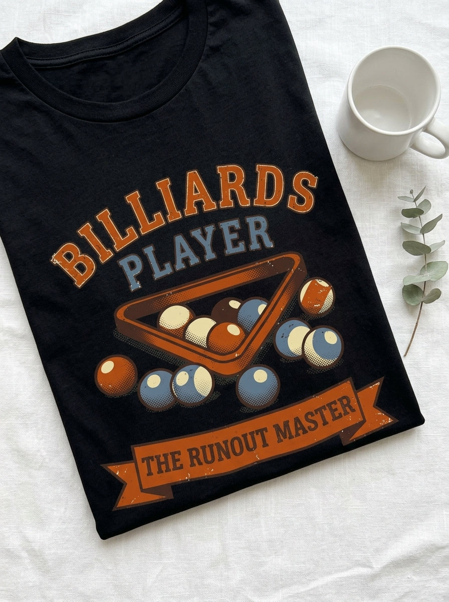 Billiards Player Since Shirt - Vintage Pool Hall Legacy Graphic Tee