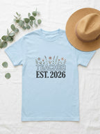 Teacher Est 2026 Shirt, New Teacher Gift, Floral Teacher Tee