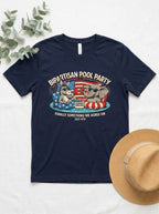 Bipartisan Pool Party 4th of July Funny Political Tee