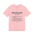 Fluent in Spanglish Dictionary Shirt - F - Pink