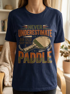 Never Underestimate Old Guy With Paddle Ping Pong Shirt Table Tennis Tee