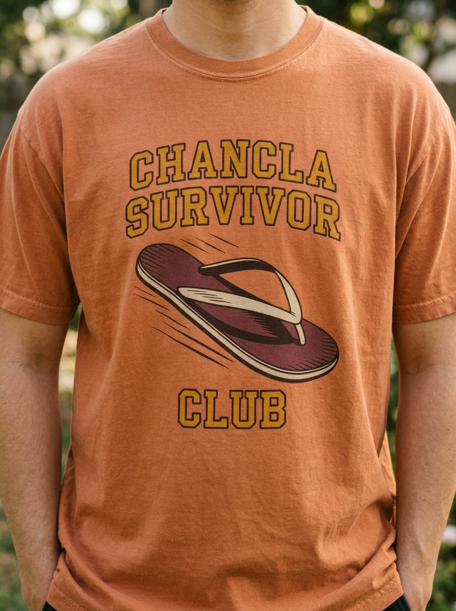 Chancla Survivor Shirt - Mexican Mom Humor Tee - Funny Heritage Gift