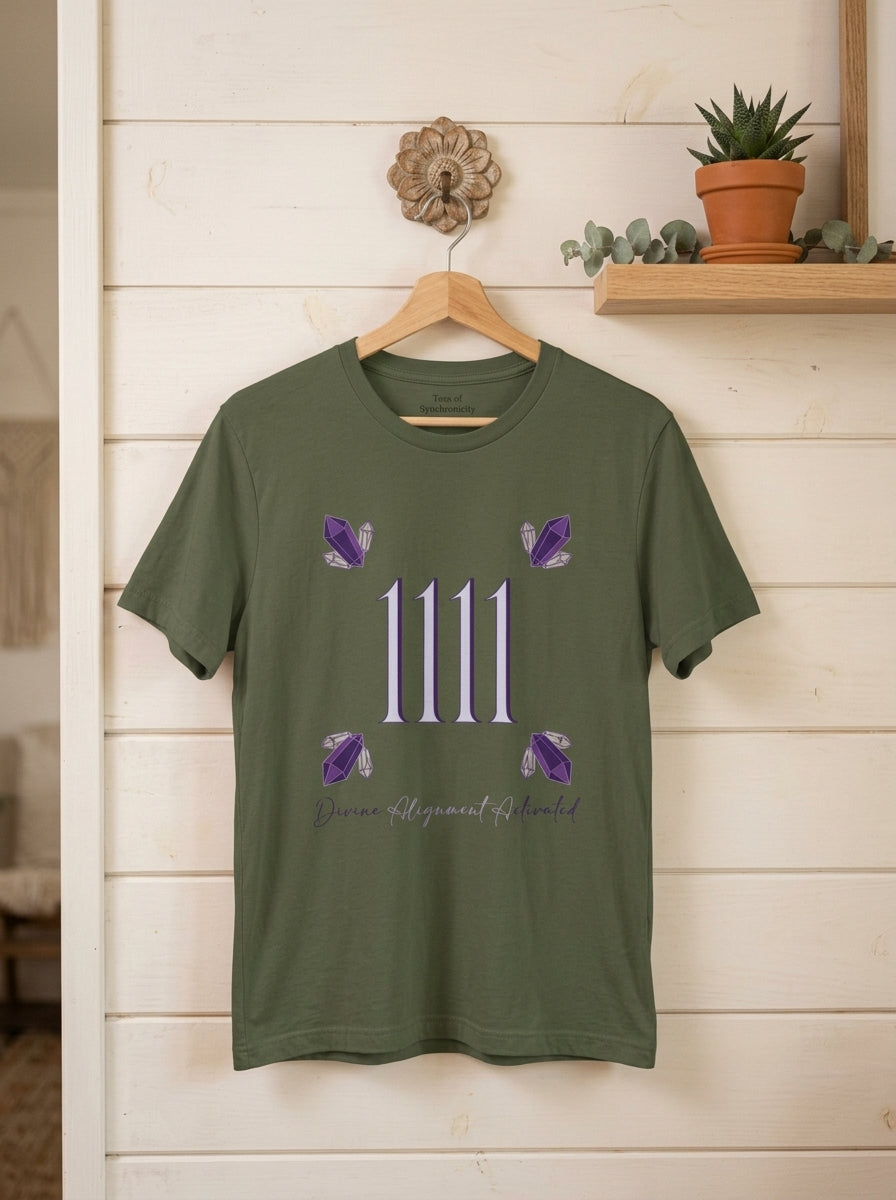 Angel Number 1111 Shirt - Amethyst Alignment Spiritual Awakening T-Shirt
