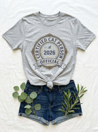 Certified Cat Person T-Shirt - Official Cat Lover Badge Design Tee